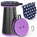 ALEVMOOM Telescoping Stool with Cushion,Telescopic Stool Travel Stool Portable and Lightweight Simple Stool Collapsible Camping 