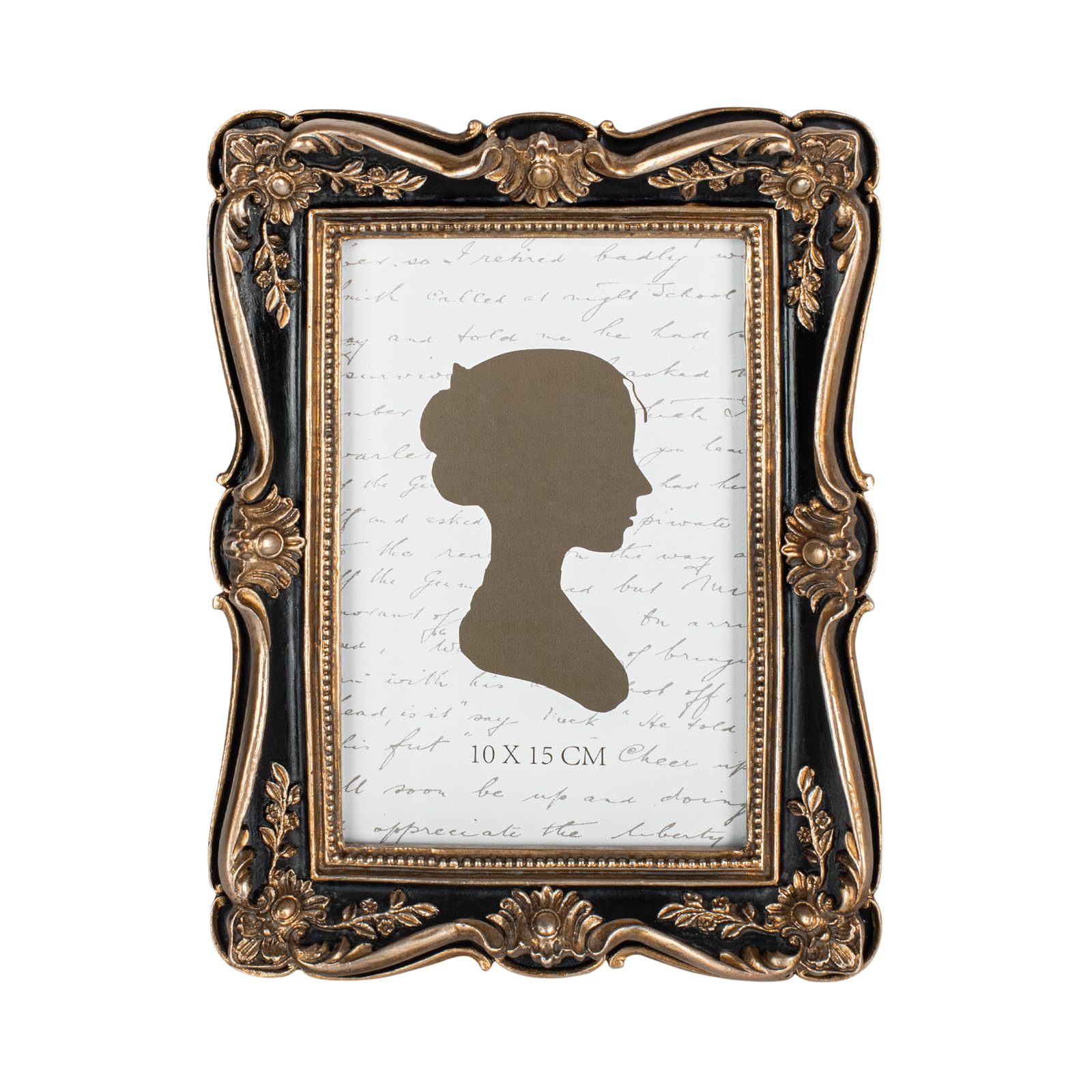 AELS 4x6 Inch Vintage Picture Frame, Elegant Antique Photo Frames with Glass Front, Photo Display, Tabletop Wall Hanging, Gift I
