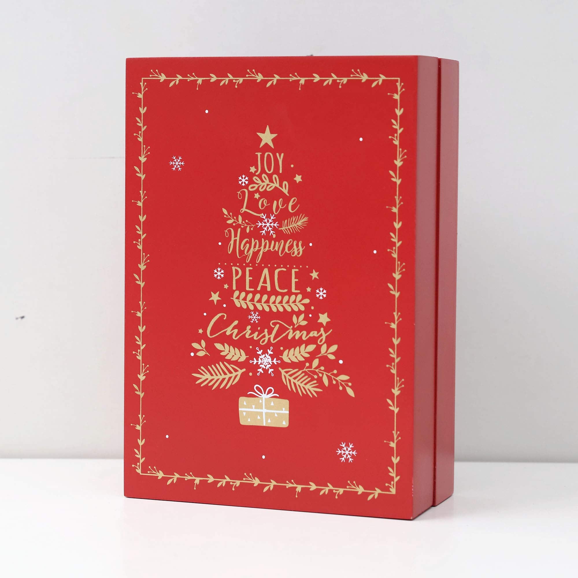 Pioneer-Effort Christmas Wooden Advent Calendar Book With Drawers For Adults Kids Christmas Countdown Decoration With Led Lighti