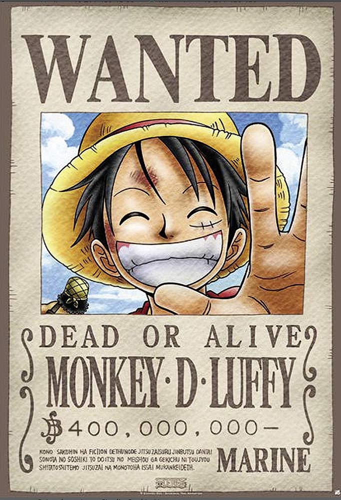 POSTER STOP ONLINE One Piece - Manga/Anime TV Show Poster/Print (Wanted Monkey D. Luffy) (Size 27 x 39)