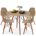 Best Choice Products 5-Piece Dining Set, Compact Mid-Century Modern Table & Chair Set for Home, Apartment w/ 4 Chairs, Plastic S