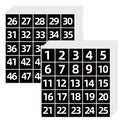Starliboo Black Consecutive Number Stickers 1-50, 1.5 Inch Square Self Adhesive Numbered Label Stickers For Inventory, Storage,
