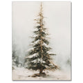 Vintage Christmas Canvas Wall Art Pine Tree Winter Scene Wall Art Botanical Print Pictures Poster Landscape Painting Room Aesthe
