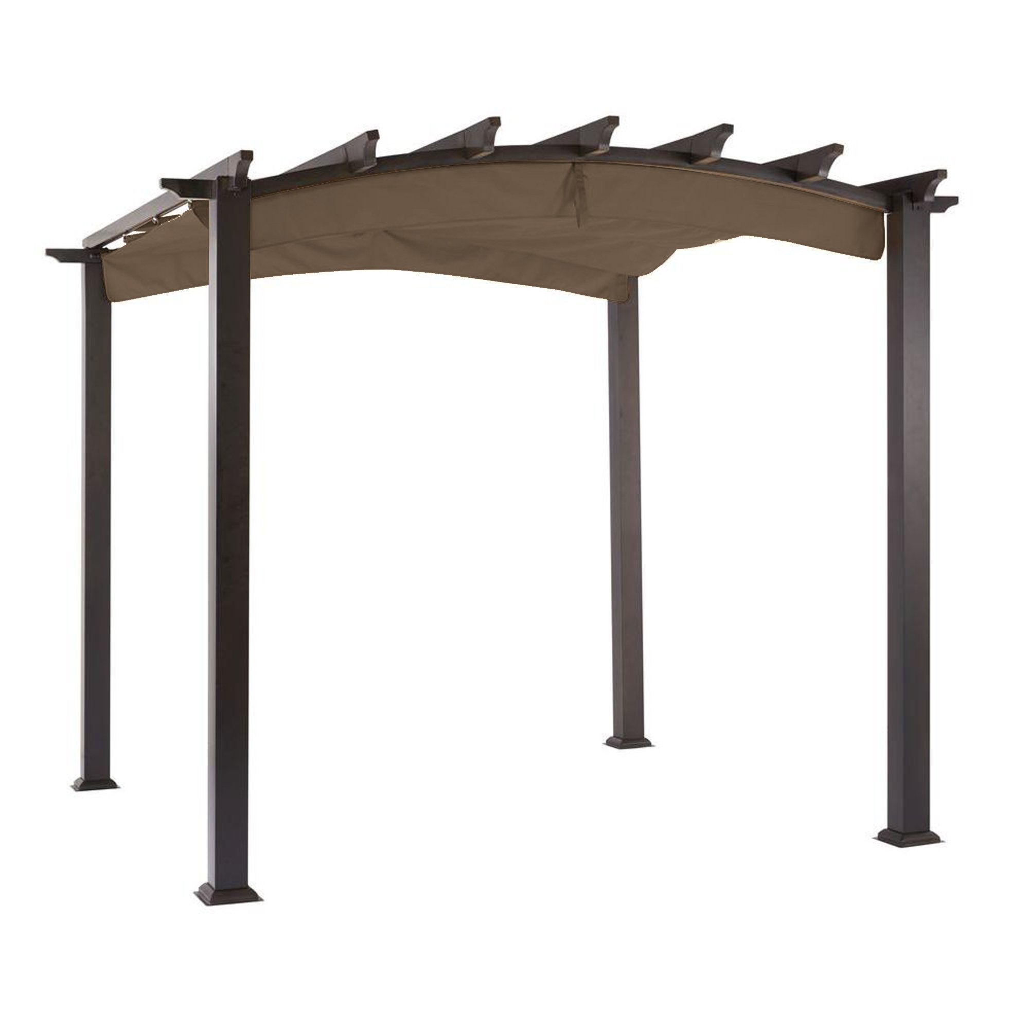 Garden Winds Replacement Canopy For The Hampton Bay Arched Pergola - Riplock 350 - Nutmeg