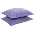 Marcielo 2-Piece Embroidered Pillow Shams, Decorative Microfiber Pillow Covers Set (Lavender, Standard)