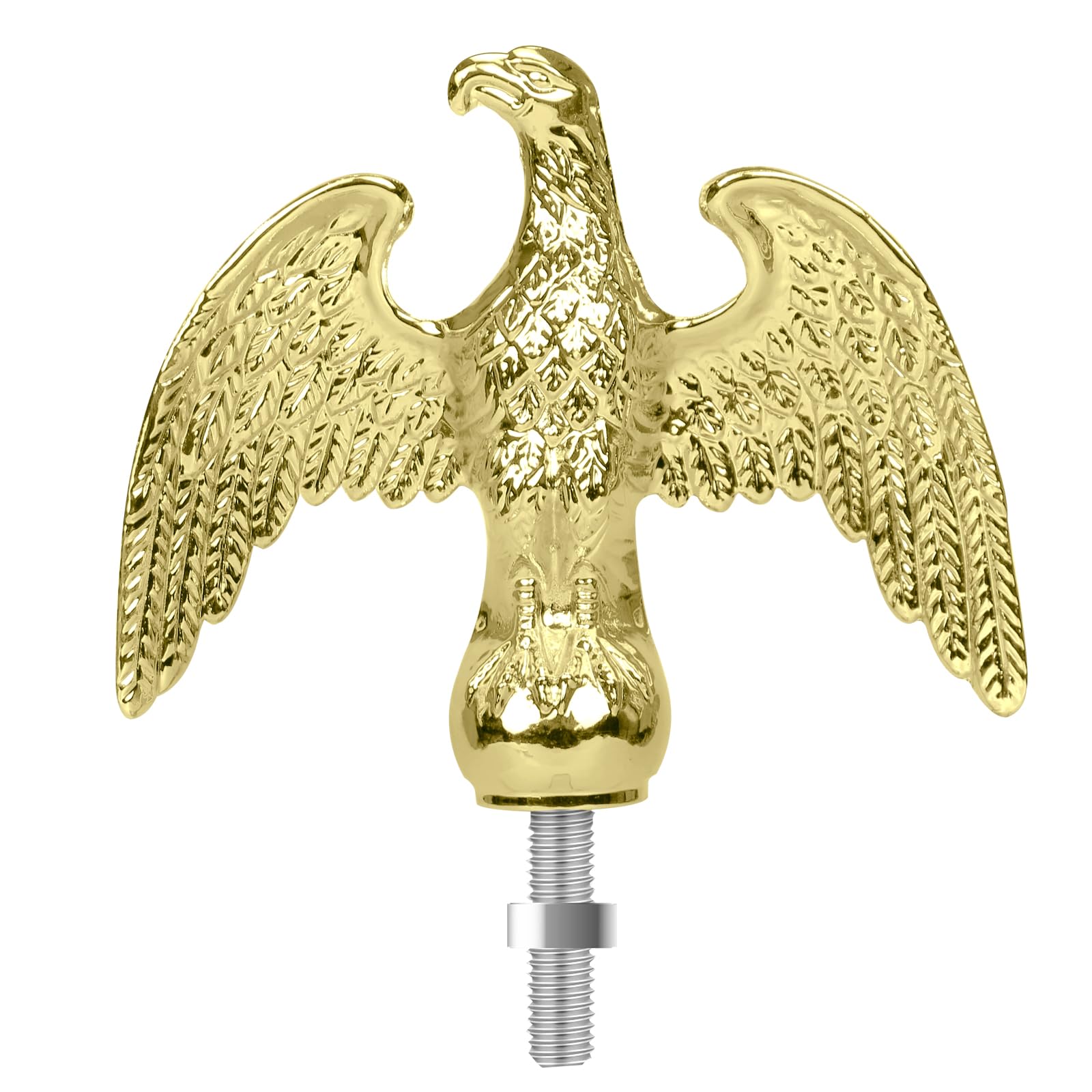 Nq Gold Flag Pole Eagle Topper Ornament, Aluminum Alloy Eagle Finial For 20'/25'/30' Telescopic/Sectional Flagpole.(Gold,7Inch)