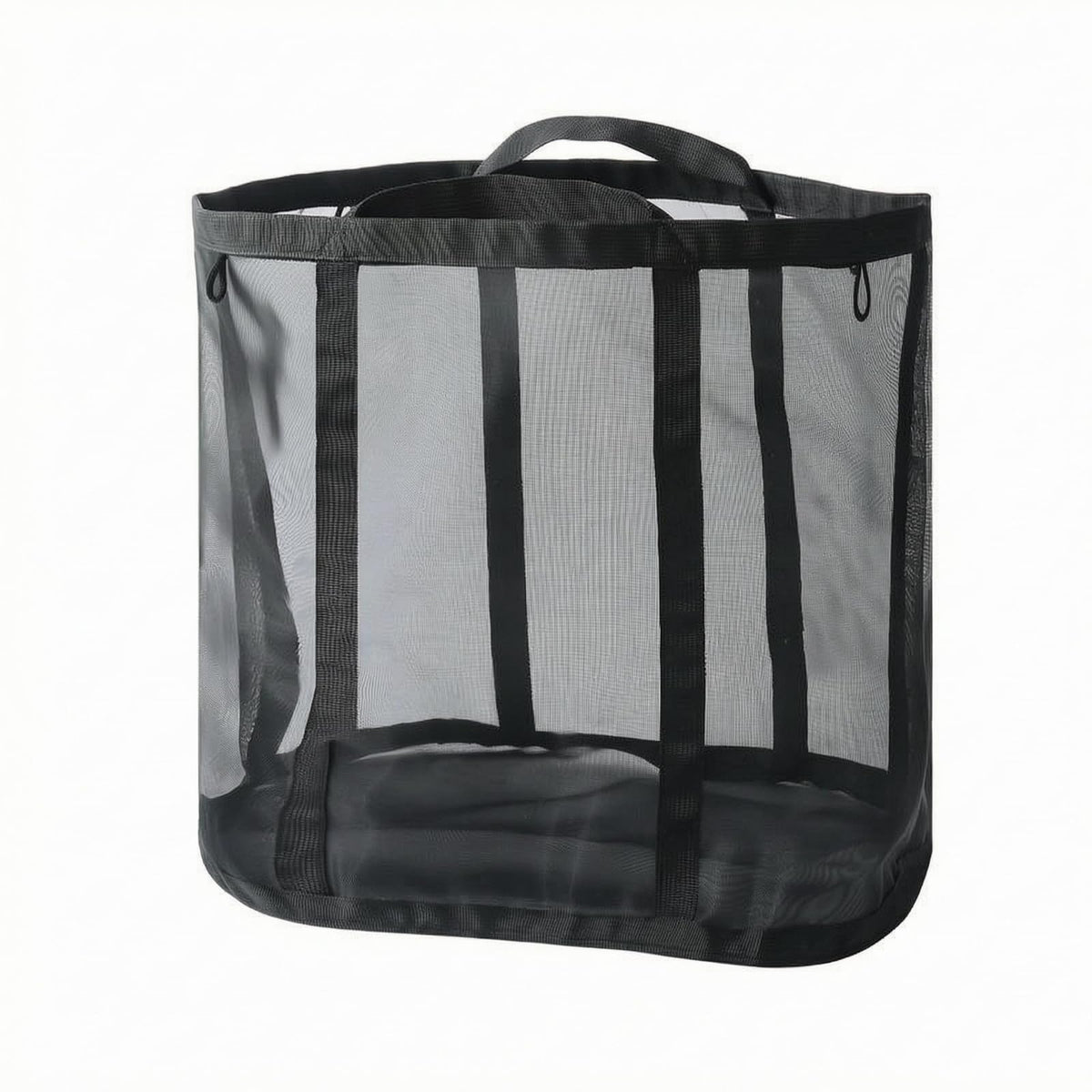 LOOM TREE Reinforced Bottom Foldable Laundry Basket Top Handle Mesh Laundry Hamper SpaceSaving Portable Clothes Hamper Lightwei