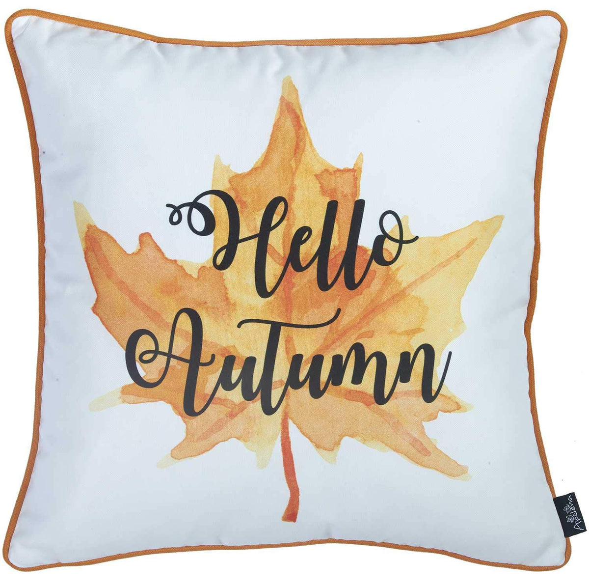 Pillows HomeRoots Multi Polyester 18'x 18' Thanksgiving Leaf Quote Decorative Throw Cover