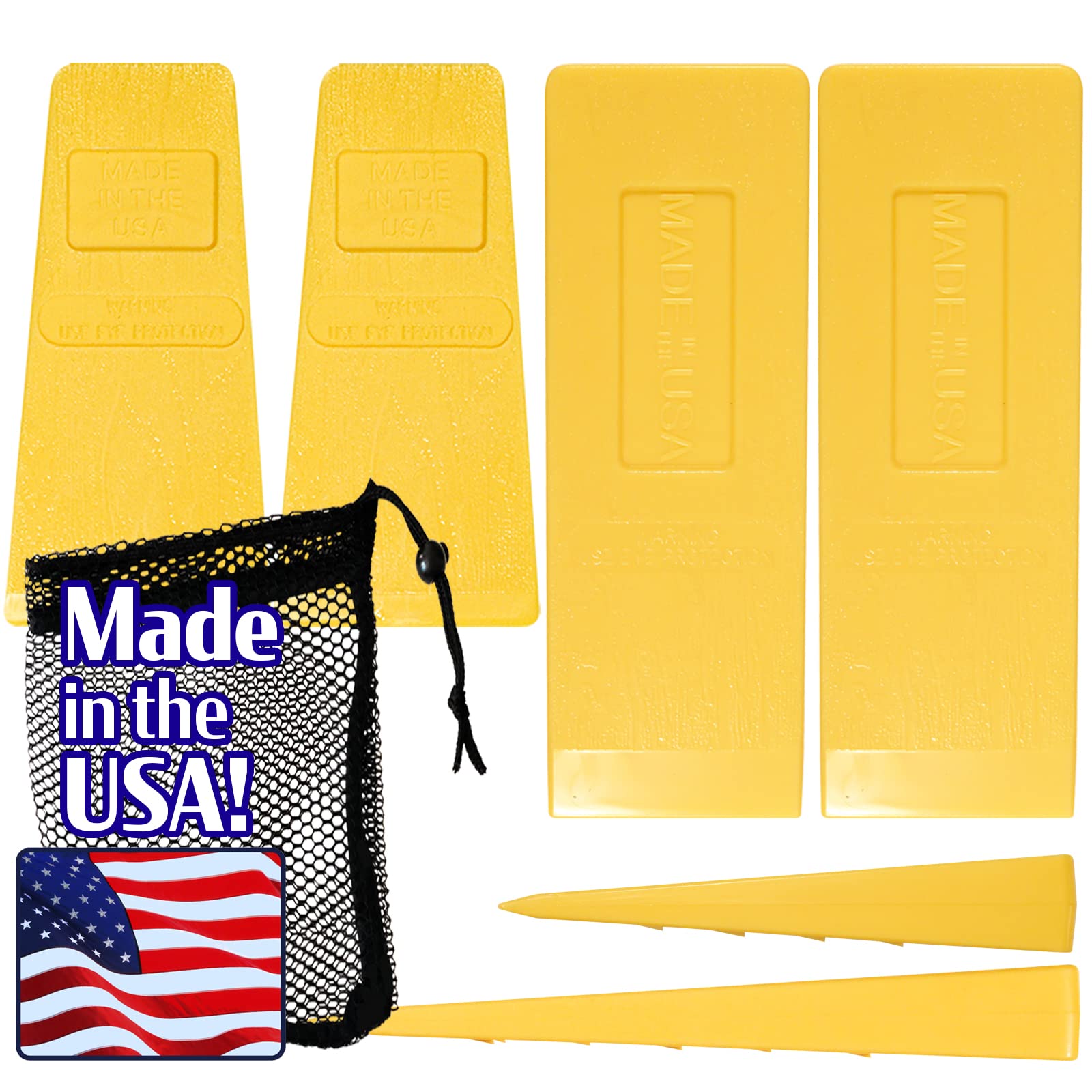 Cold Creek Loggers Felling Wedges, Tree Felling Wedges For Tree Cutting, Logging Wedge Set For Chain Saw, 5.5' (2-Pack) And 8'