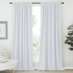 Nicetown Living Room Darkening Curtain Drapes - (Cloud Grey Color) W70 X L95, Set Of 2, Room Darkening Window Treatment Drapery Panels