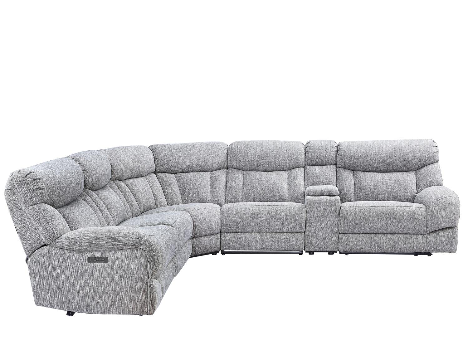 Steve Silver Park City Gray 6-Piece Dual-Power Reclining Sectional AR70172-6PC