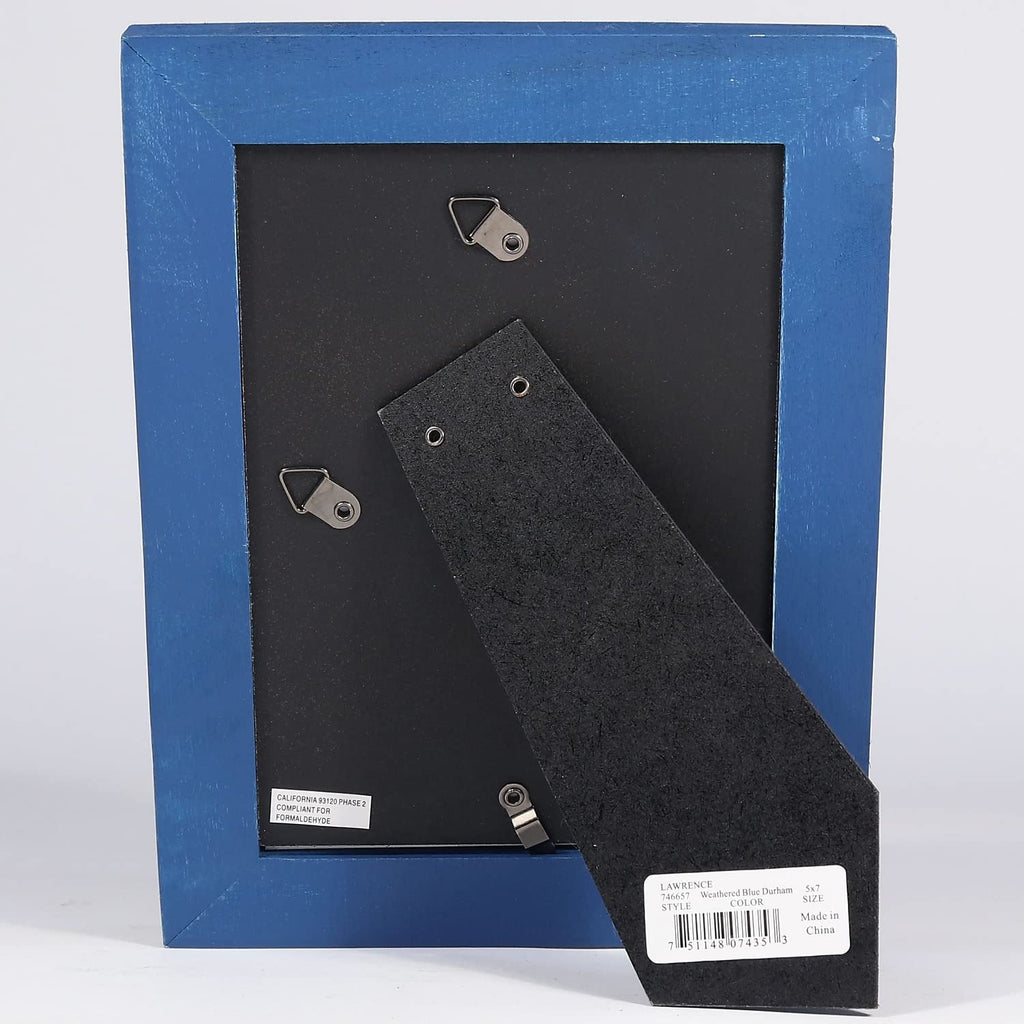 Lawrence Frames 5W X 7-Inch H Durham Weathered Navy Blue Wood Picture Frame (746657)