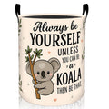 amepay Cute Koala Laundry Basket, Foldable Oxford Cloth 19.7x15.7