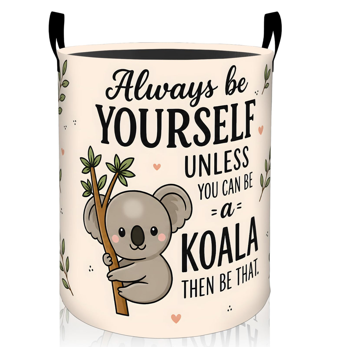 amepay Cute Koala Laundry Basket, Foldable Oxford Cloth 19.7x15.7
