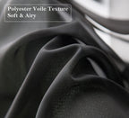 Pi Black Sheer Tier Curtains 24 Inch Length,Short Half Window Curtains For Kitchen/Bathroom Rod Pocket 2 Panels (Black,W25Xl24)
