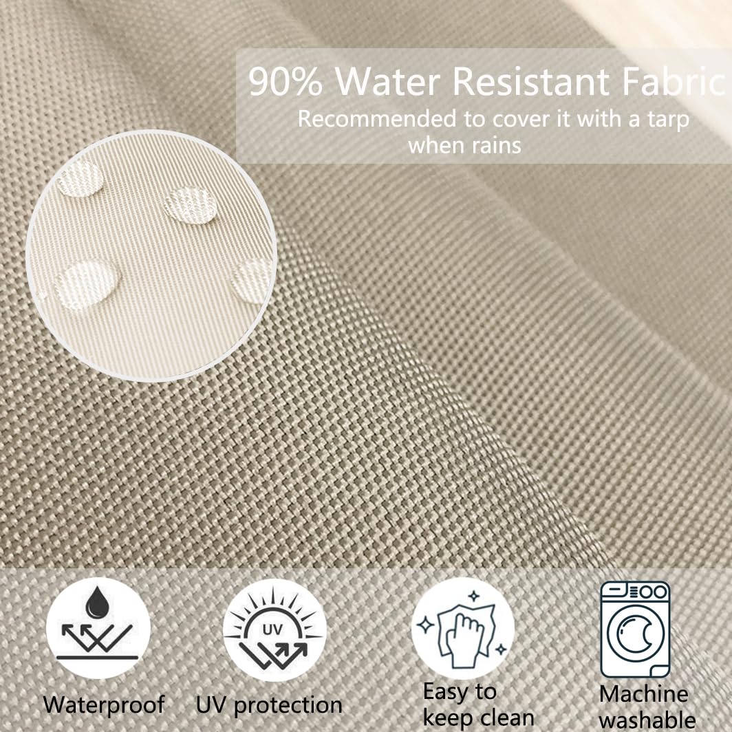 Sqodok Patio Outdoor Cushion Covers Set 3 Pack Furniture Seat Cushions Replacement Covers Waterproof Fit For 4-Seater Wicker Rattan Conversation Set Sofa Loveseat Chair Couch,42X18X3,18X18X2, Blue