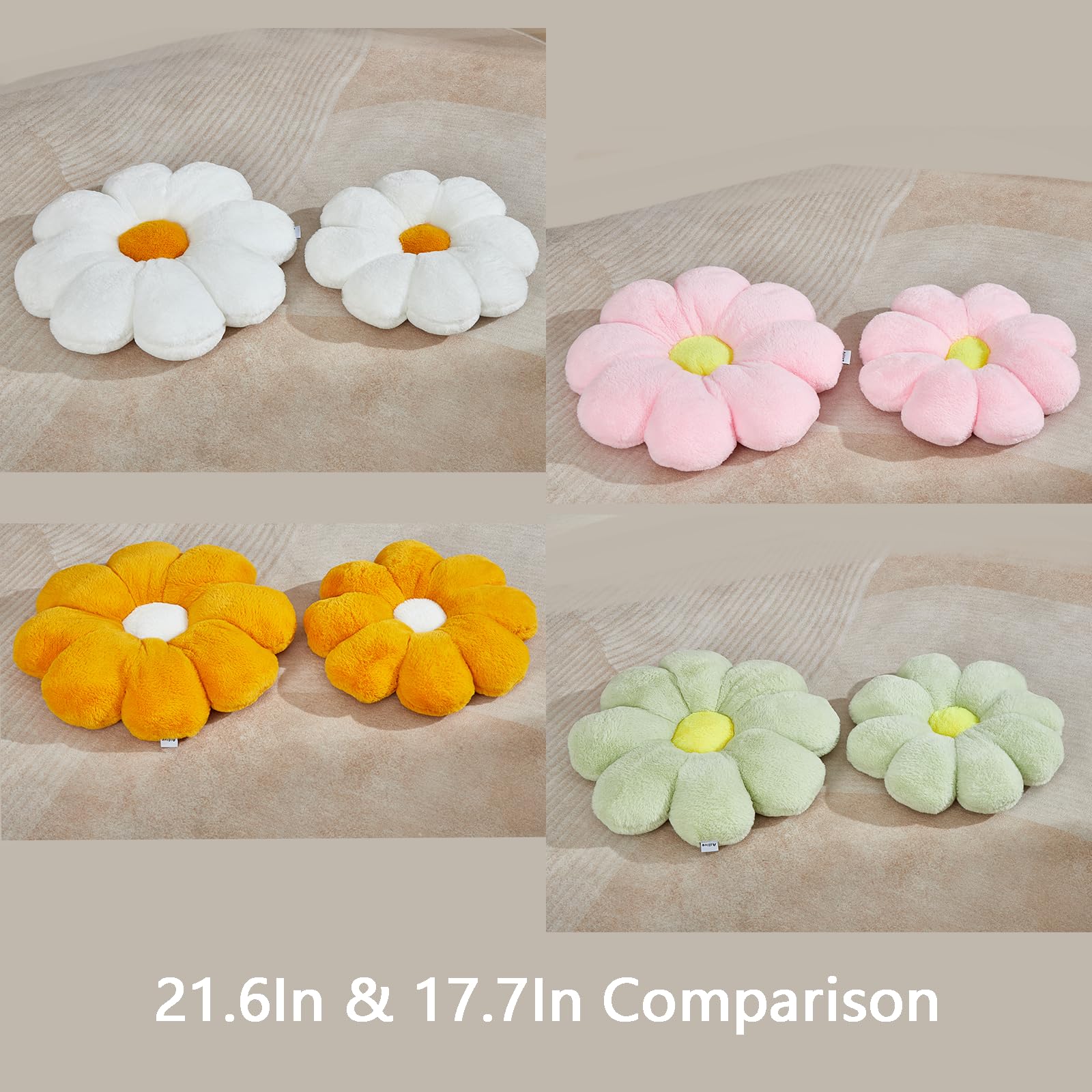 Ailive 17.7In Cute Pink Daisy Flower Shaped Kids Throw Pillow Flower Throw Pillow Floor Pillow Cushion Sunflower Pillow Decorati
