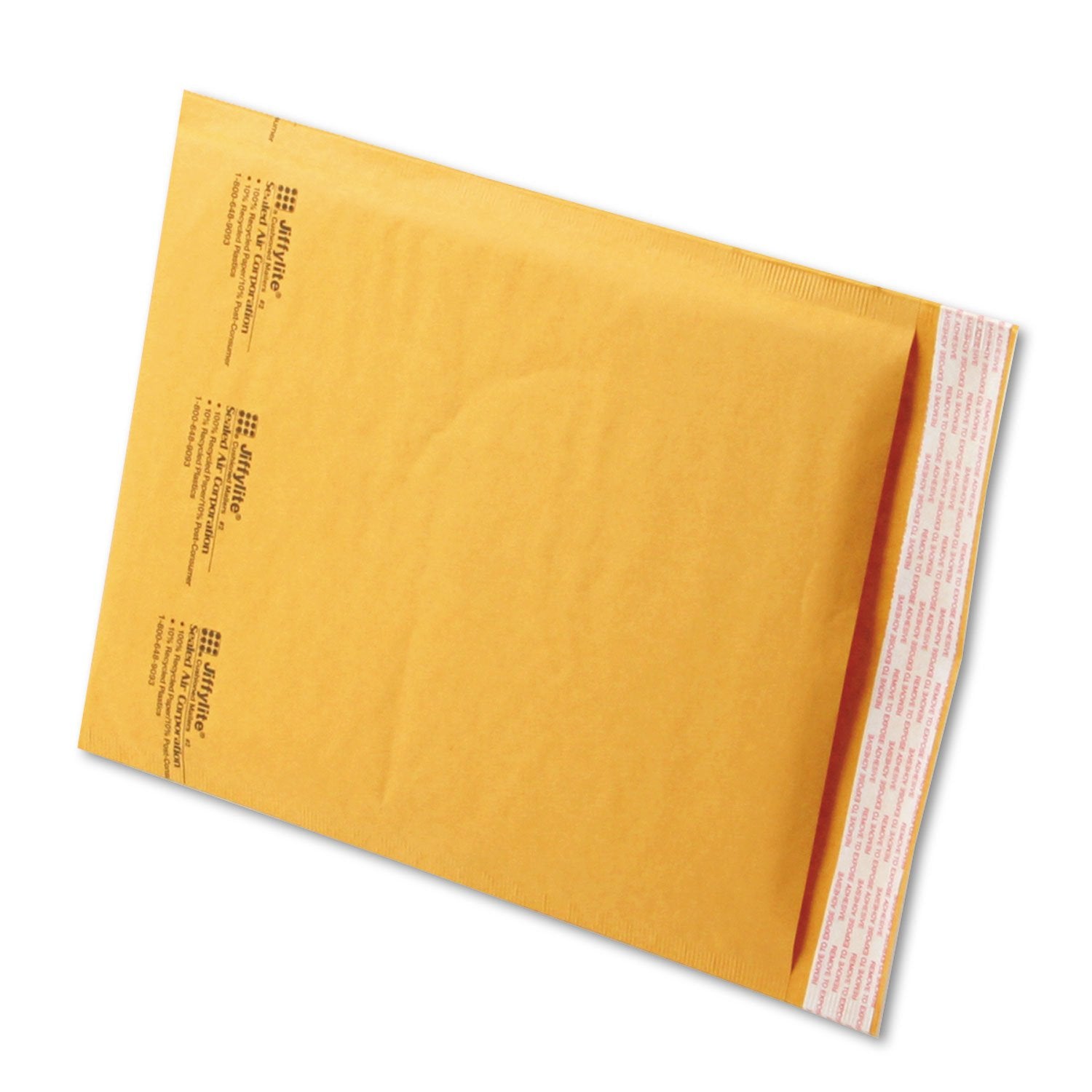 Sealed Air 39093 Jiffylite Self-Seal Mailer Side Seam #2 8 1/2 X 12 Golden Brown 100/Carton