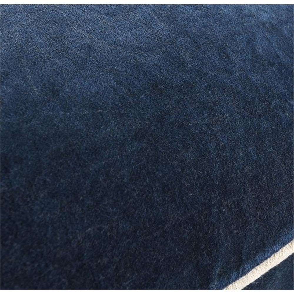 Kosas Home Harriet Velvet Accent Pillow, 18x18, Navy
