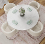 Neos Modern Furniture T0801R Dining Table, White/Gray