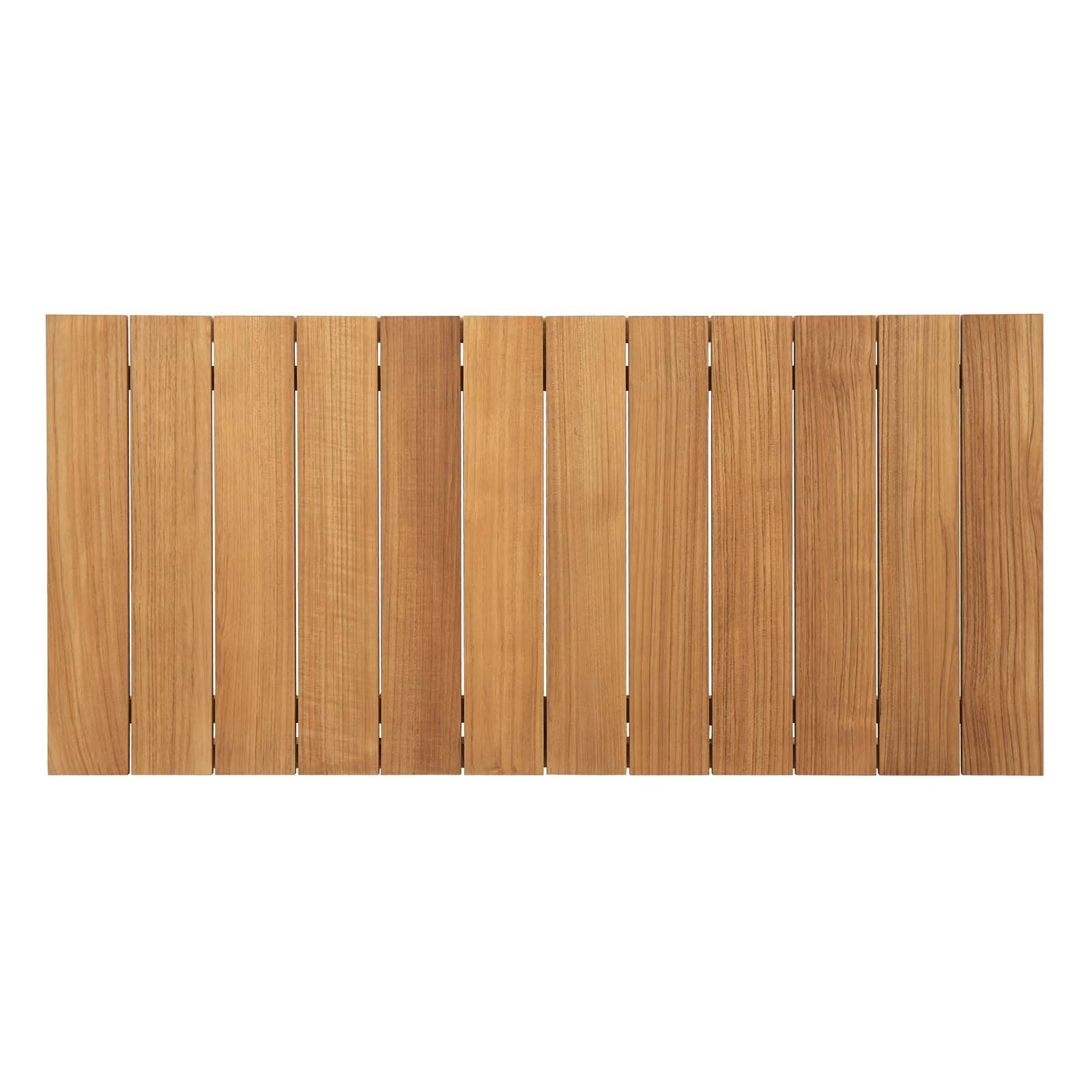 Modway Bayport Teak Wood Outdoor Patio Coffee Table In Natural