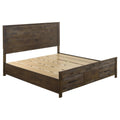 Coaster Home Furnishings Woodmont Farmhouse 5-Piece Bedroom Set Eastern King Size Storage Panel Bed Frame 54-inch Headboard Rustic Golden Brown 222631KE-S5