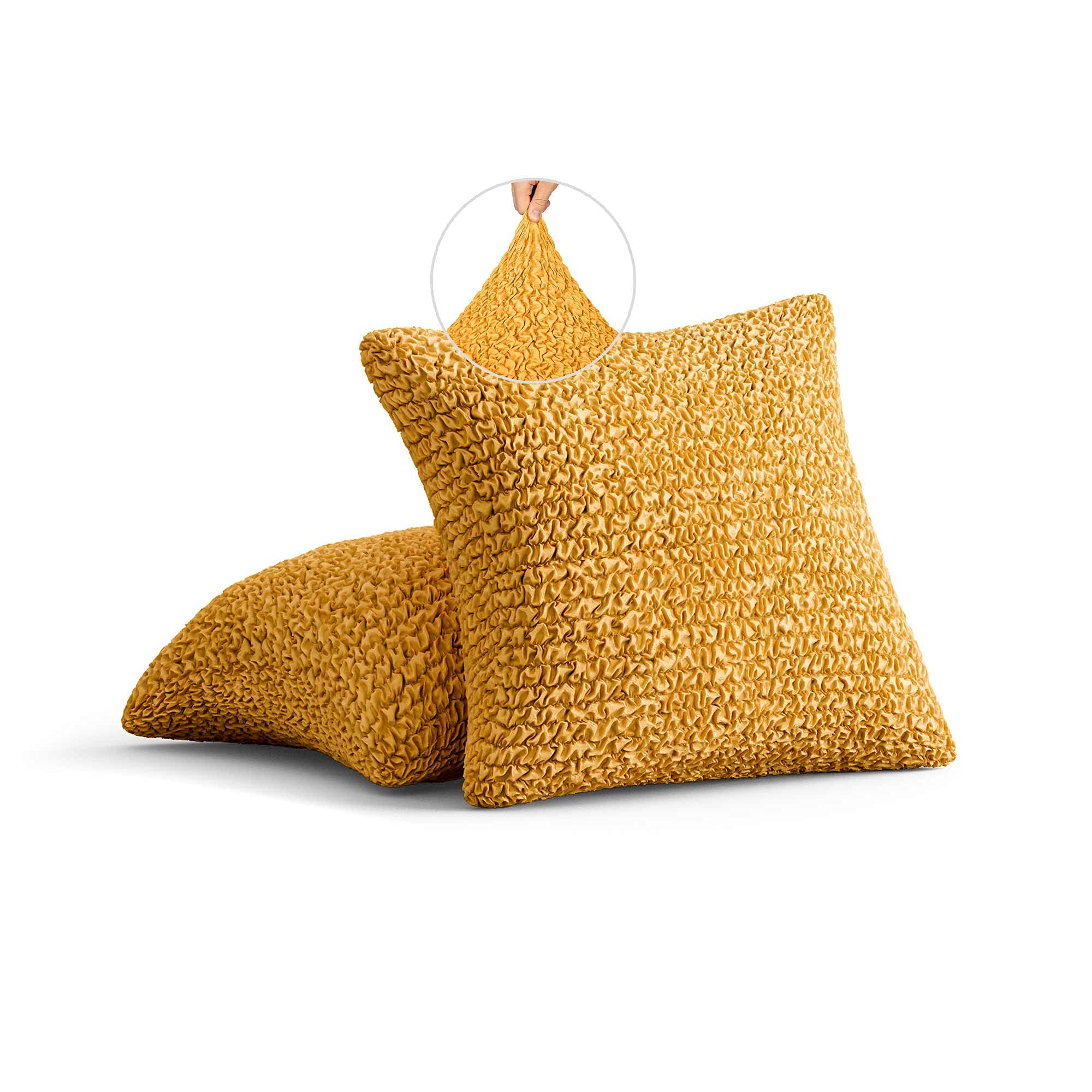 Paulato By Ga.I.Co. Throw Pillow Cover - 18X18 Pillows Slipcover 2 Pcs Set - Soft Polyester Fabric Slipcover - 1-Piece Form Fit