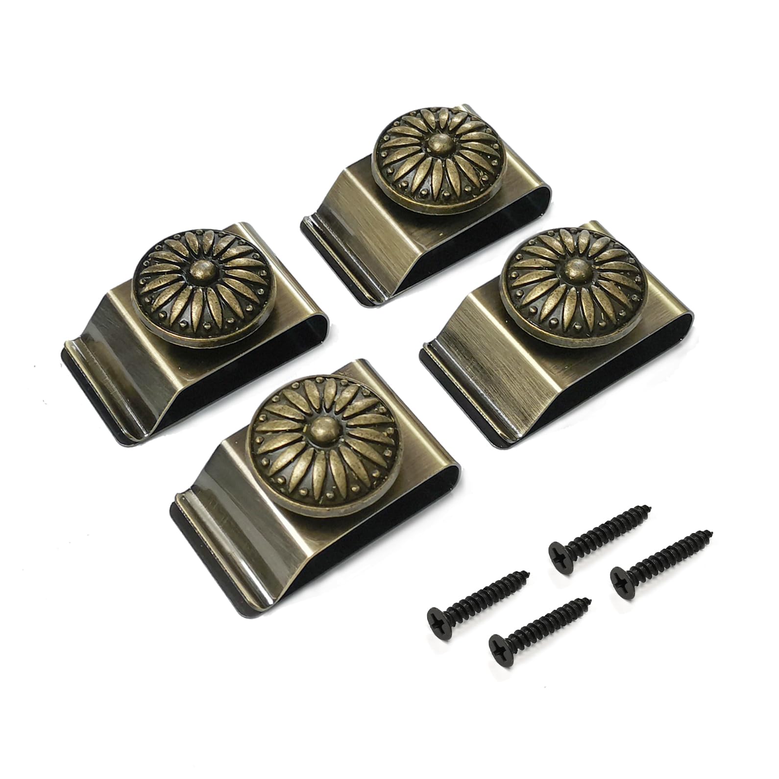 Doselves Tapestry Wall Hanging Clamps 4 Pack Textile Art Decoration Wall Hangers Metal Clips For Hanging Rugs Carpet Wall Displa