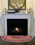 Unique Loom Braided Chindi Collection Area Rug - Layer (2 2 x 3 7 Hearth, Multi/ Blue)