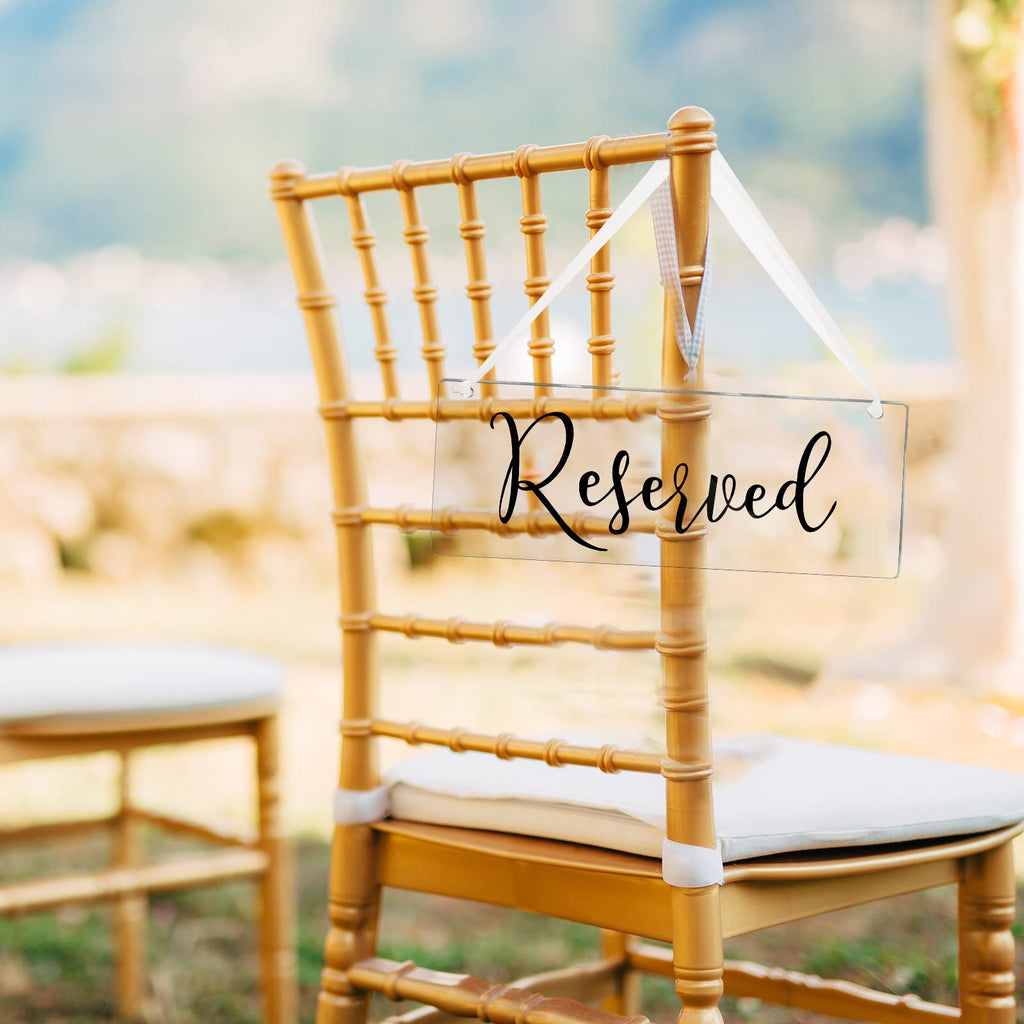 6 Pcs Reserved Signs For Wedding Chairs Reserved Chair Signs Reserved Hanging Sign Reserved Signs For Wedding Reserved Seating S