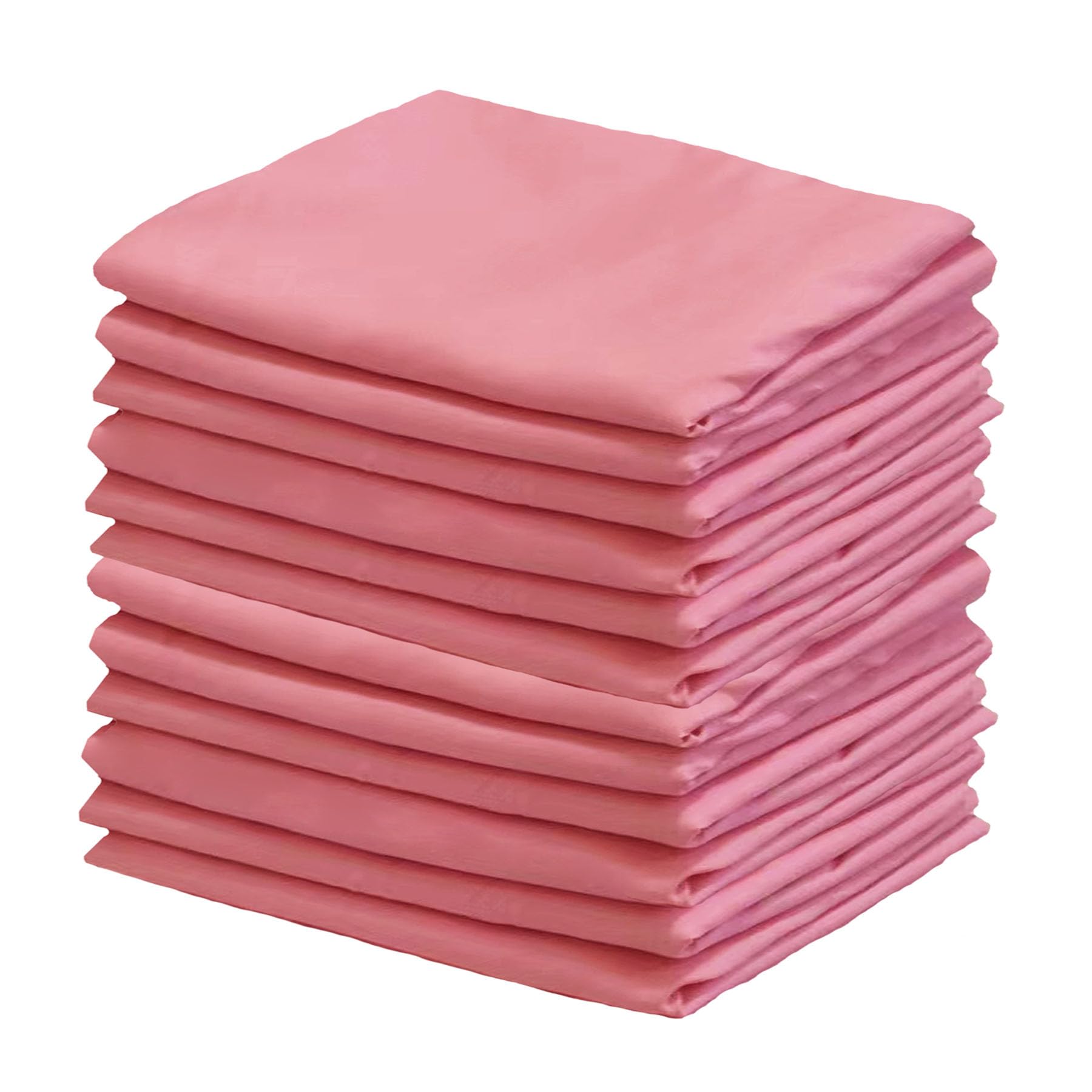 Premium Pink Pillowcases 12 Pack, Standard Queen Size, Soft Brushed 1800 Thread Count Microfiber, Allergies Free, Wrinkle Resist