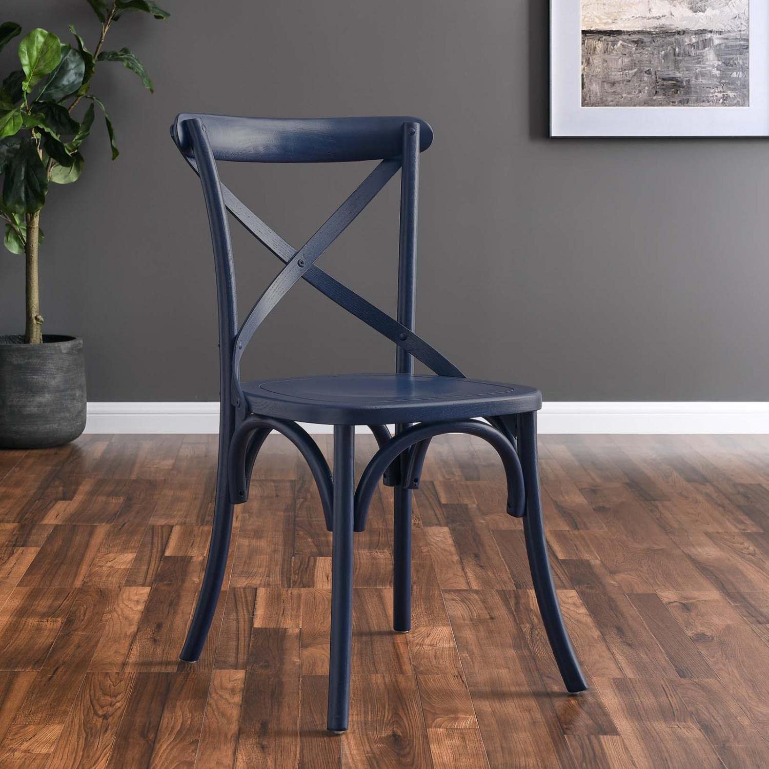 Gear Dining Side Chair In Midnight Blue