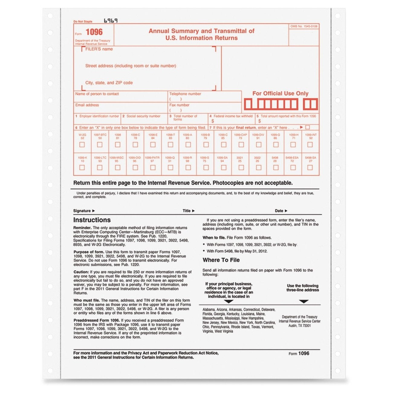 Tops Tax Form (2202)