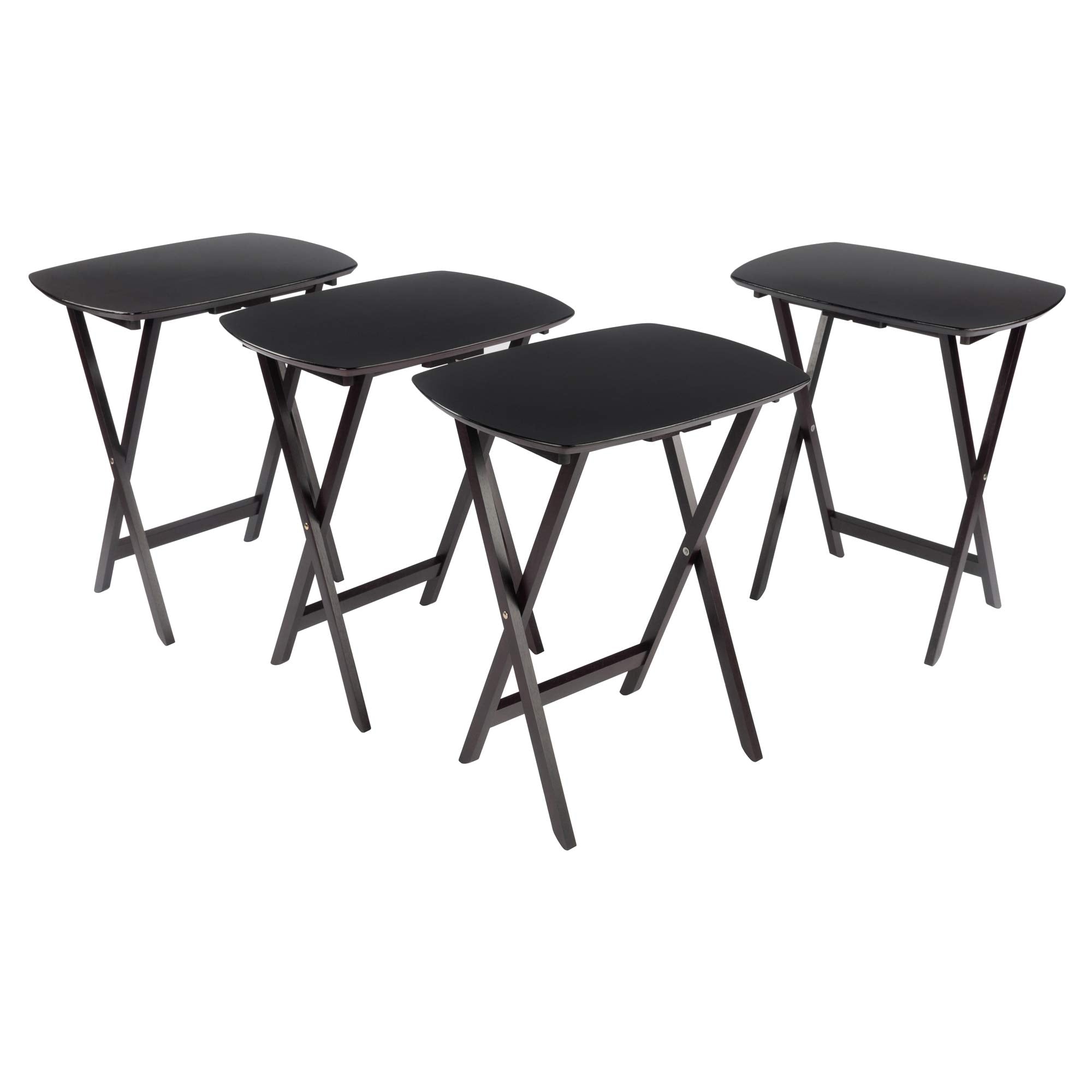 Winsome Chandler Snack Tables, Dark Espresso finish
