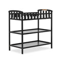 Dream On Me Emily Changing Table In Black, Comes With 1 Changing Pad, Features Two Shelves, Portable Changing Station, Made Of S