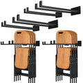 Neiteli 4 Pack Folding Chair Storage Rack,Folding Chair Rack,garage organizer wall mount,tool hangers for garage wall