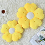 Ddliury Flower Pillow, Flower Shaped Pillow Decorative Throw Pillows For Bed Couch, Cute Daisy Pillow Dorm Decor Floor Seating Cushion (Yellow, 19.6 Inches)