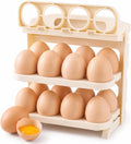 FOXTAIL 3Layer Foldable Egg Tray  Stackable Egg Storage Box for Fridge