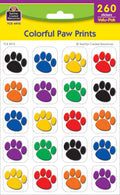 Teacher Created Resources Colorful Paw Print Stickers Value Pack (4973)