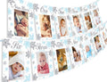 Winter Onederland Birthday Decorations Snowflake First Birthday Photo Banner - Milestone, Monthly Newborn to 12 Months Banner Cl