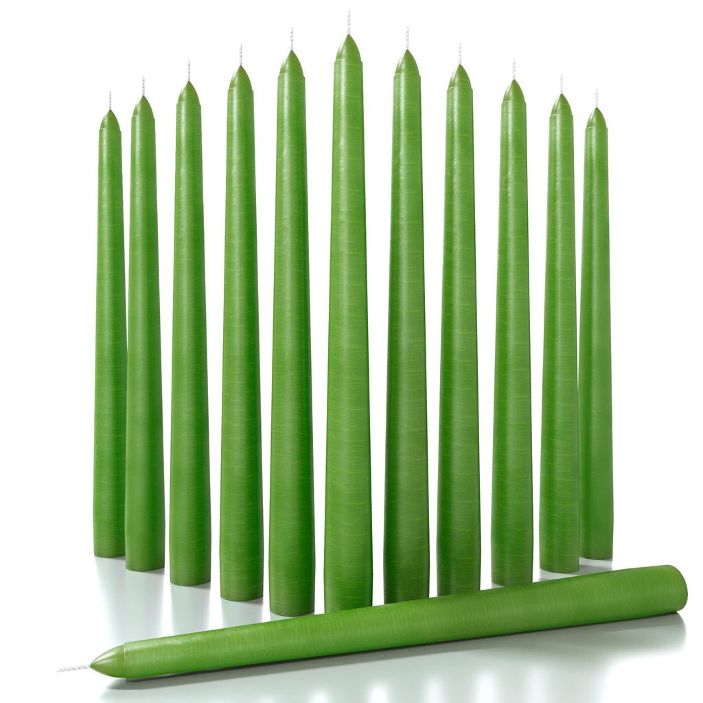 CANDWAX 12 inch Taper Candles Set of 12 - Dripless and Smokeless Candle Unscented - Slow Burning Candle Sticks Perfect as Dinner