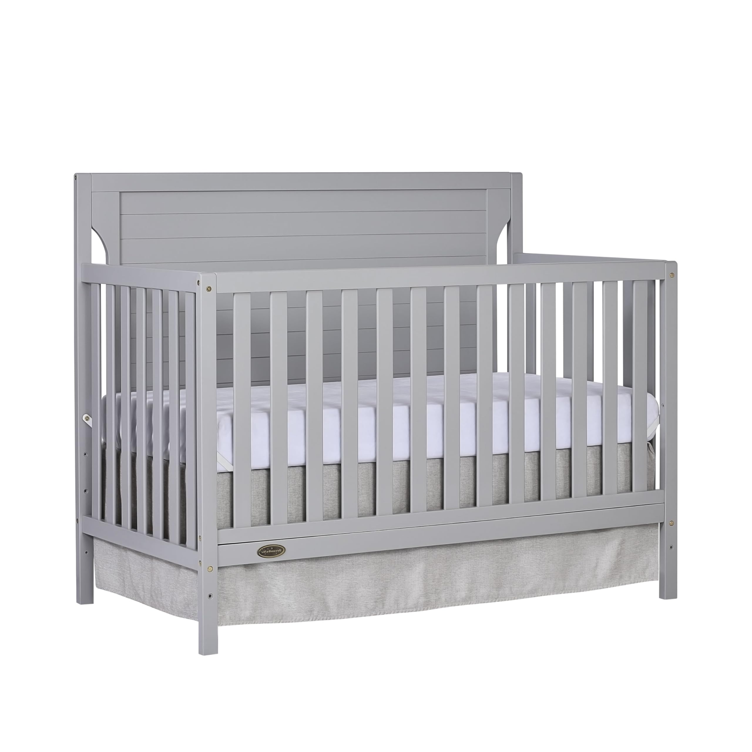Dream On Me Cape Cod 5-In-1 Convertible Crib In Pebble Grey, Greenguard Gold And JPMA Certified, Built Of Sustainable New Zealan