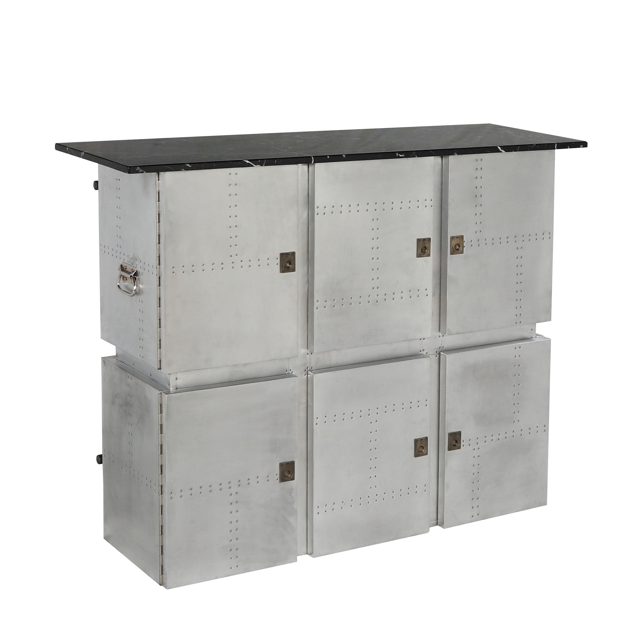 ACME Furniture Table, Marble & Aluminum