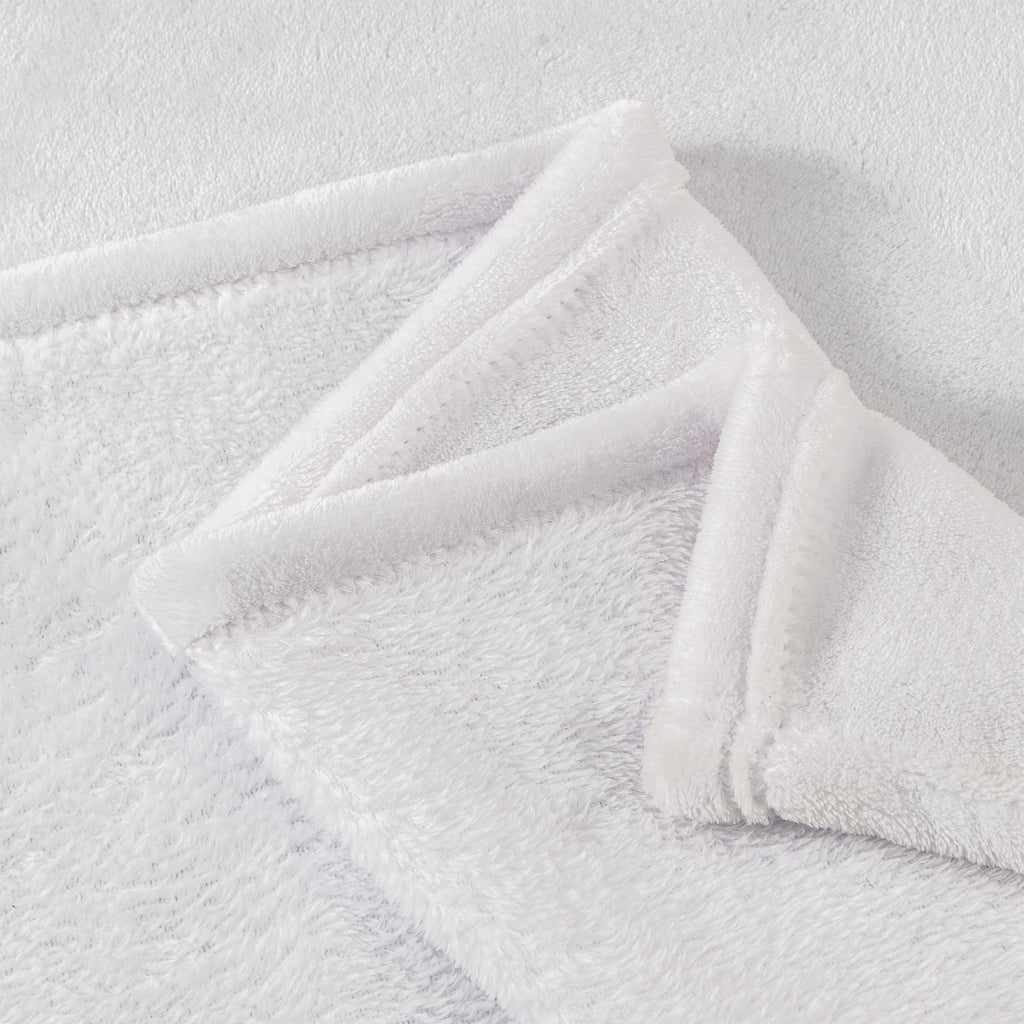 Bedelite Fleece Blanket Twin Size White Throw Blanket For Couch & Bed, Luxury Plush Cozy Fuzzy Blanket 60X80 Inches, Super Soft