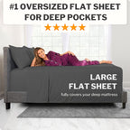 Dealuxe 21'' Sheet Set - Twin 3 Piece Set - Dark Grey