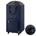 Bukere Large Rolling Laundry Basket, Laundry Hamper with Wheels, 4 Casters and 2 Handles, Collapsible Freestanding Wheeled Laund