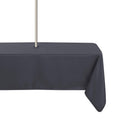Lushvida Rectangle Outdoor Tablecloth With Umbrella Hole And Zipper, 60X102 Inch Grey, Washable Waterproof Table Cloth Spill Pro