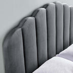 Modway Veronique Twin Modern Performance Velvet Headboard In Charcoal