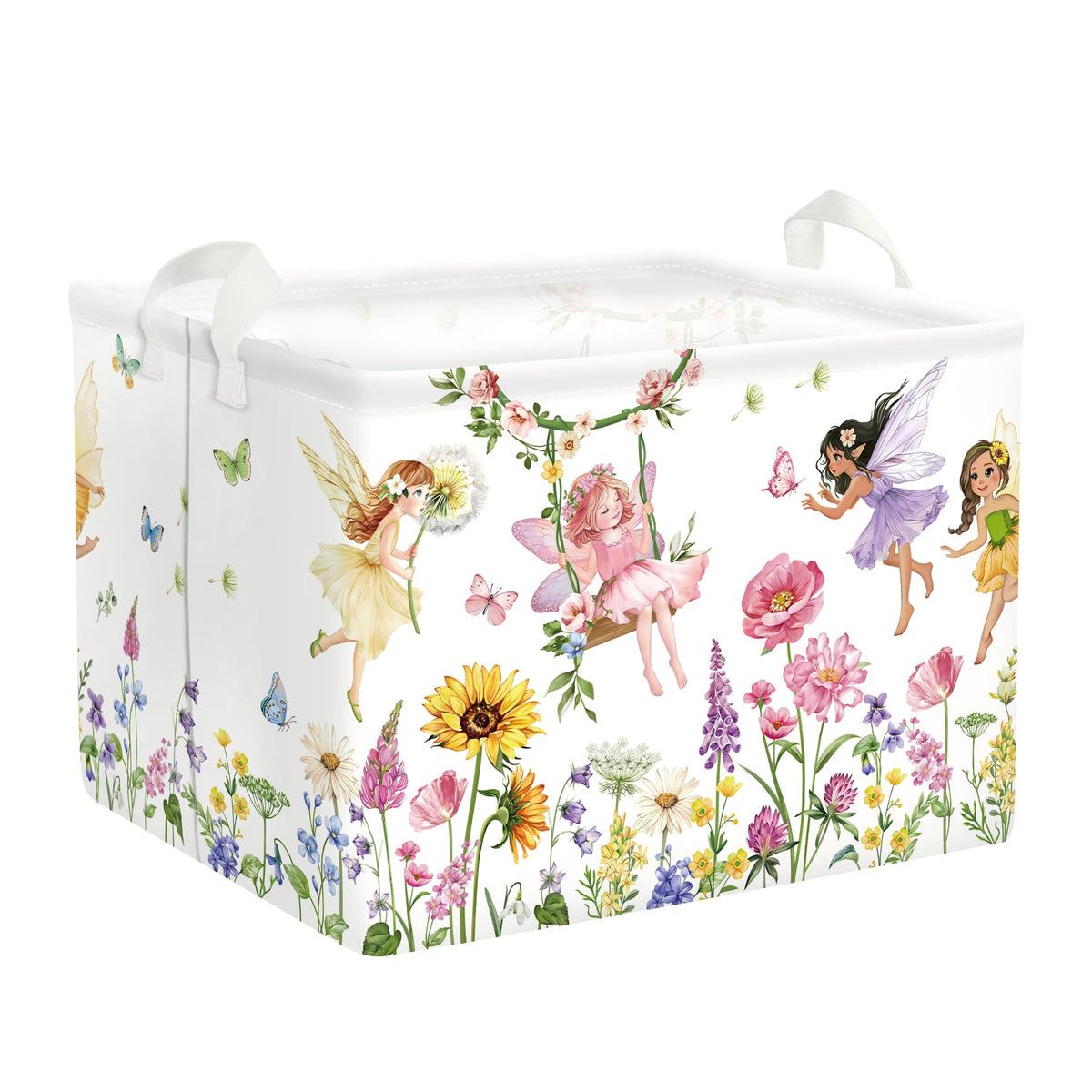 HUUMONSS Fantasy Princess Laundry Hamper Colorful Large Storage Basket Collapsible Parents Organizer Kids Toy Clothes Bins for B