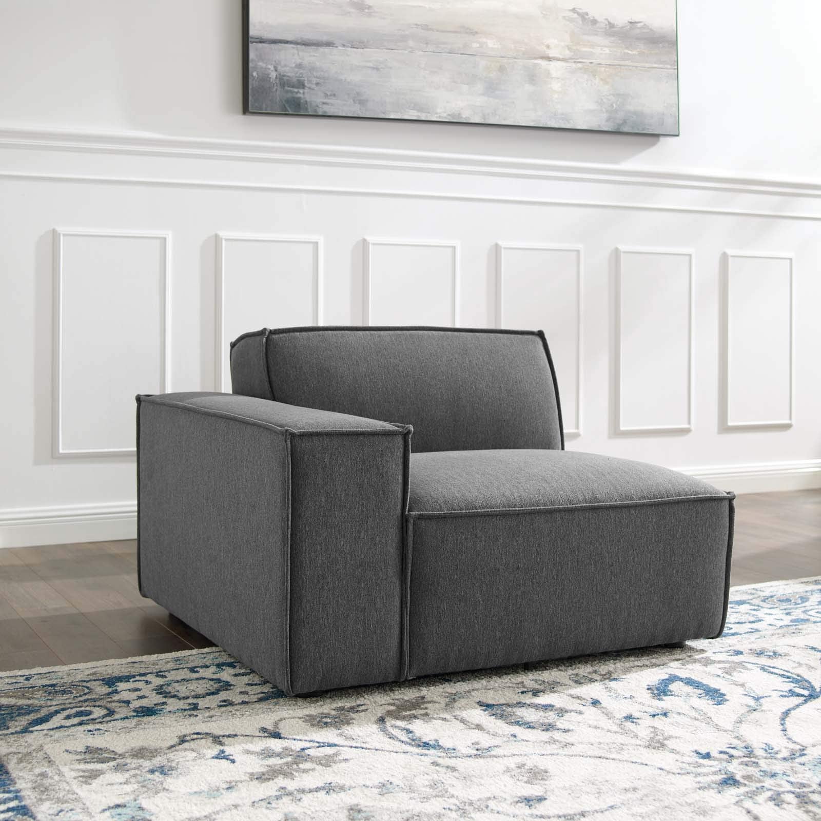 Modway Eei-3870-Cha Restore Right-Arm Sectional Sofa Chair, Charcoal